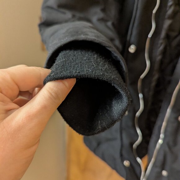 Divided (H&M) Long Warm Winter Coat with Faux Fur Hood, Size 36 - Picture 6 of 15